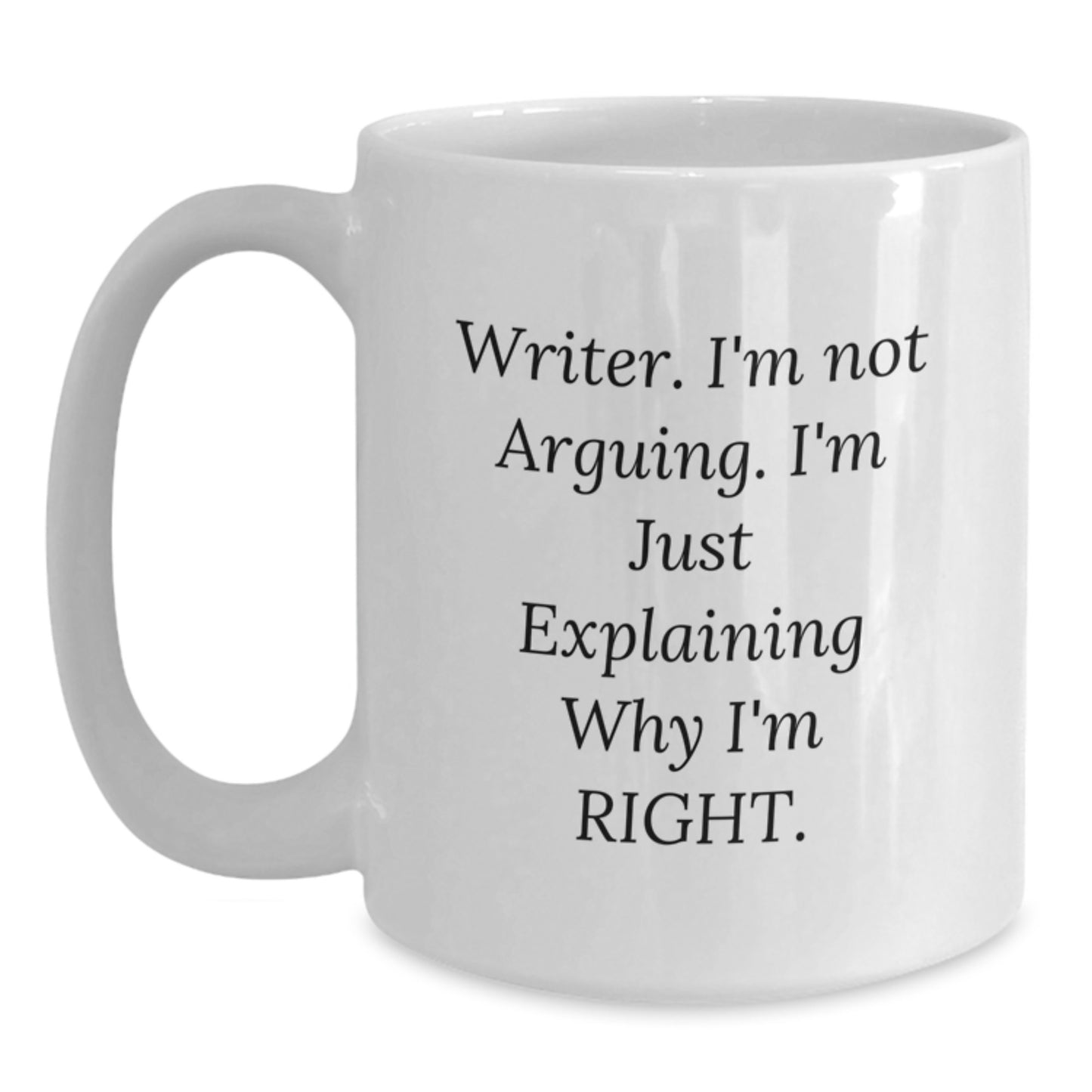 Writer Gifts from Friends and Family, Funny White Coffee Mug, Perfect for Writers, Christmas Unique Presents - Main