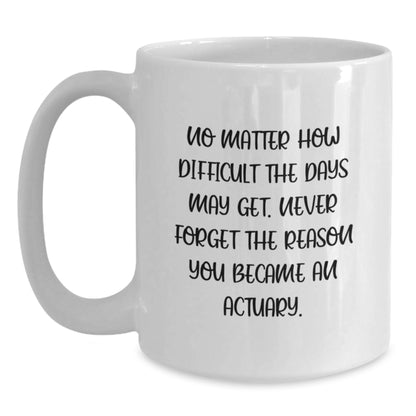 Gifts for Actuary Friends Funny White Coffee Mug - Birthday Unique Gifts from Family - Main