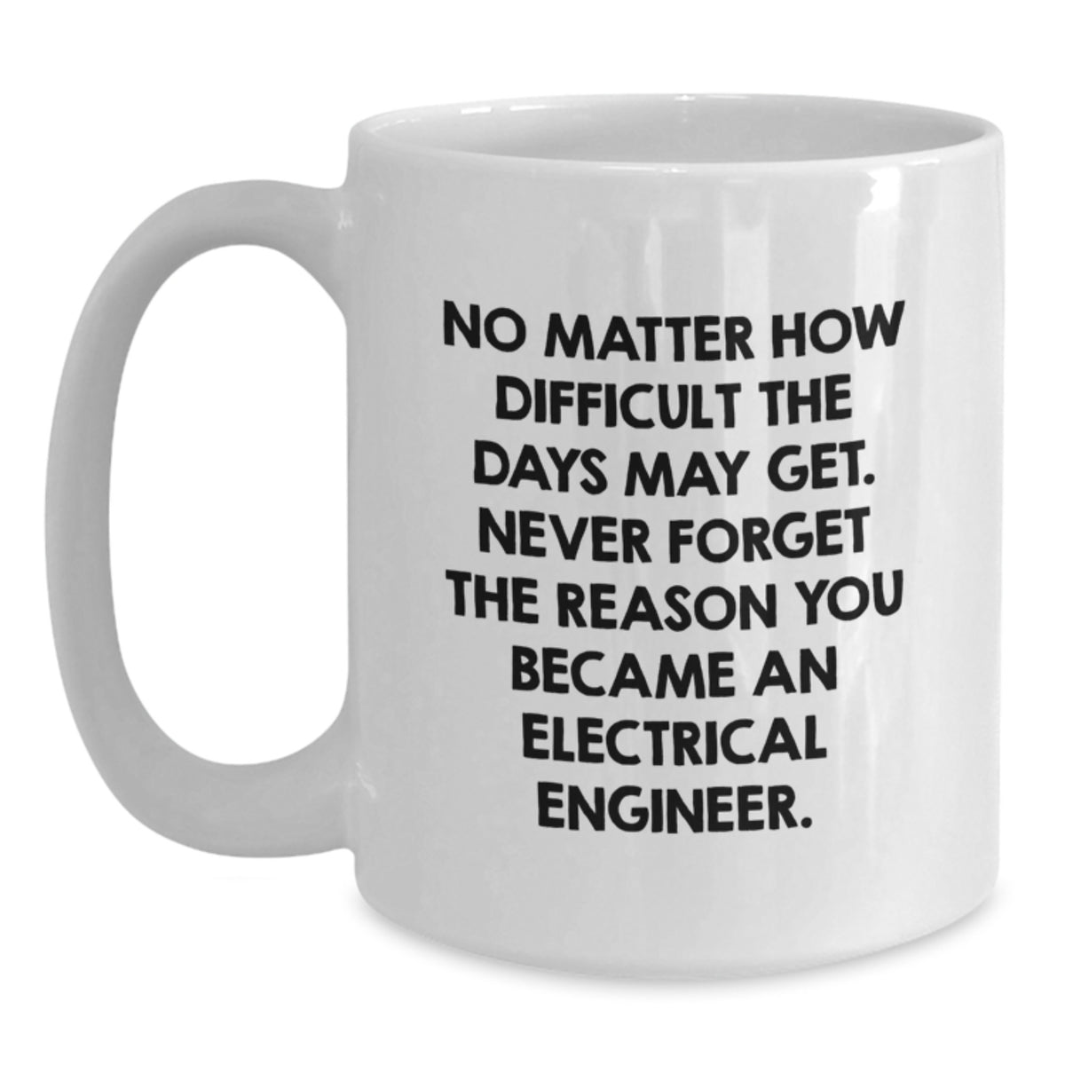Funny Electrical Engineer Gifts from Family for Valentine's Unique White Coffee Mugs - Never Forget Your Reason Quote, 11oz/15oz Ceramic - Main