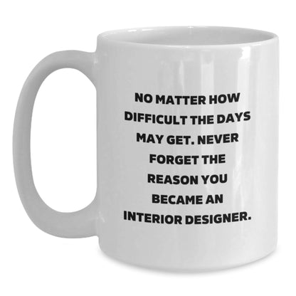 Unique Gifts for Interior Designer Dad, Funny White Coffee Mug, Father's Day Unique Gifts from Family, Interior Designer Mug - Main