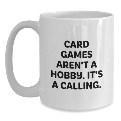Funny Card Games Mom's Calling Funny Quote Gifts from Friends for Card Games Enthusiast White Coffee Mug - Main