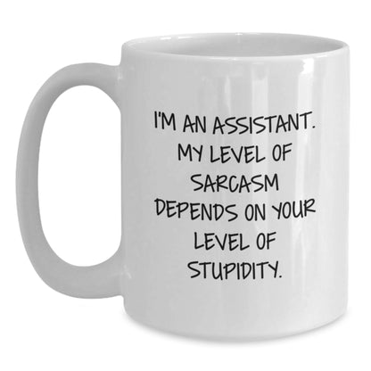 Funny Assistant Gifts from Friends for Assistant Birthday Unique Mugs, White Coffee Mug with Sassy Quote - Main