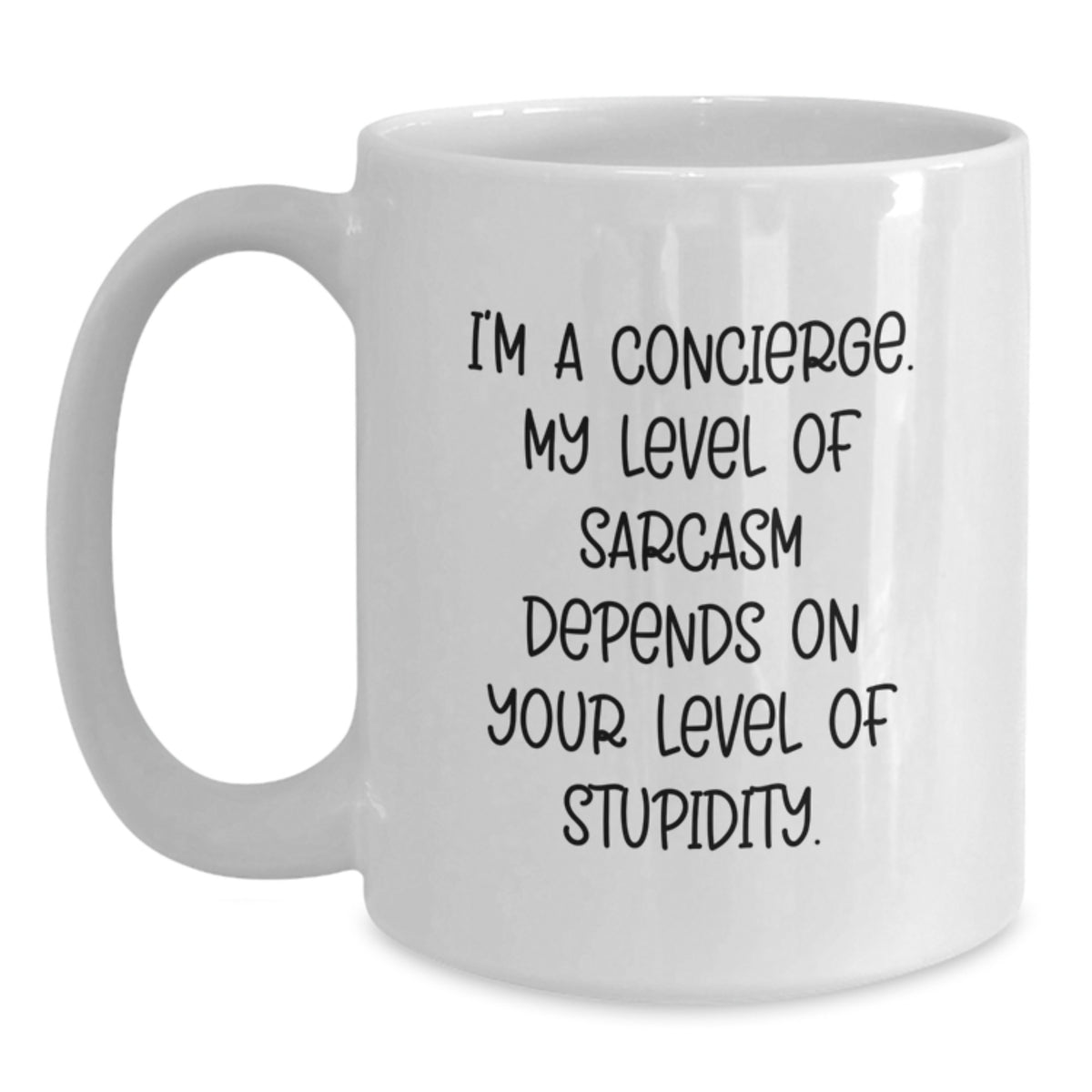 Concierge Funny Gifts from Friends White Coffee Mugs Birthday Unique for Men, Women, Family, Coworkers - Main