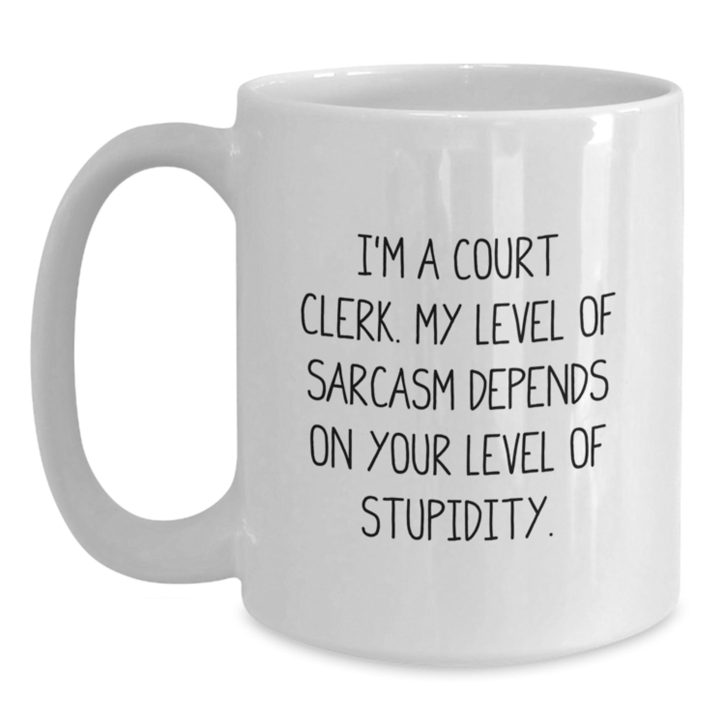 Funny Court Clerk Gifts for Men, White Coffee Mug Valentine's Unique Presents from Friends to Court Clerks - Main