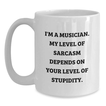Funny Musician Quotes Gifts from Family for Musician Friends on White Coffee Mug, Mother's Day Unique Ideas - Main