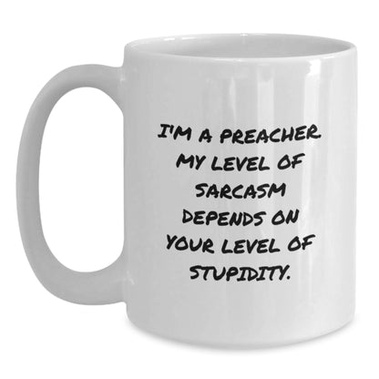 Funny Preacher Gifts for Mom, White Coffee Mug, Great Unique Mother's Day Present, Gifts from Friends, Family, or Coworkers - Main