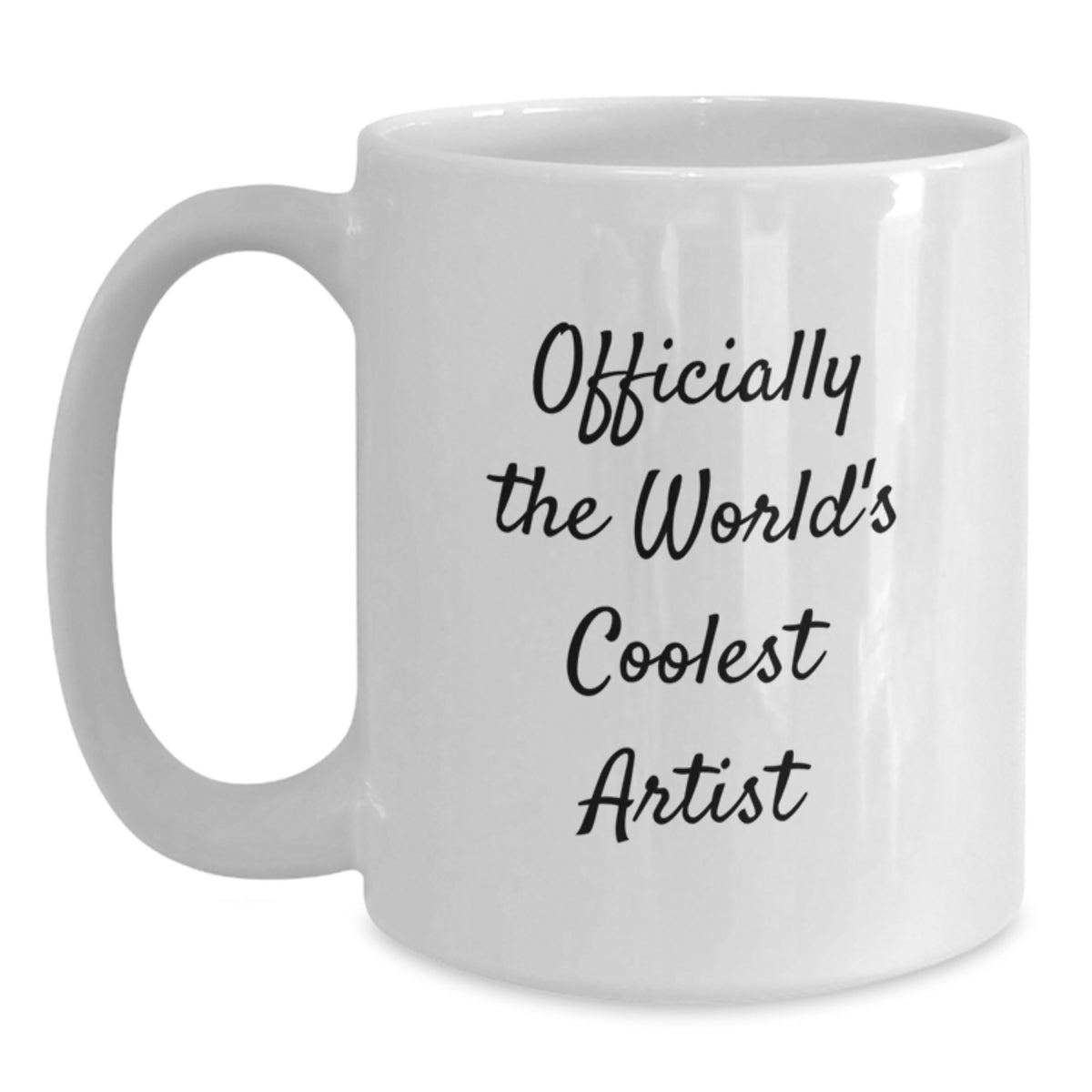 Gifts from Artist Lovers for Artist Friend - Funny Quote White Coffee Mug - World's Coolest Artist - Main