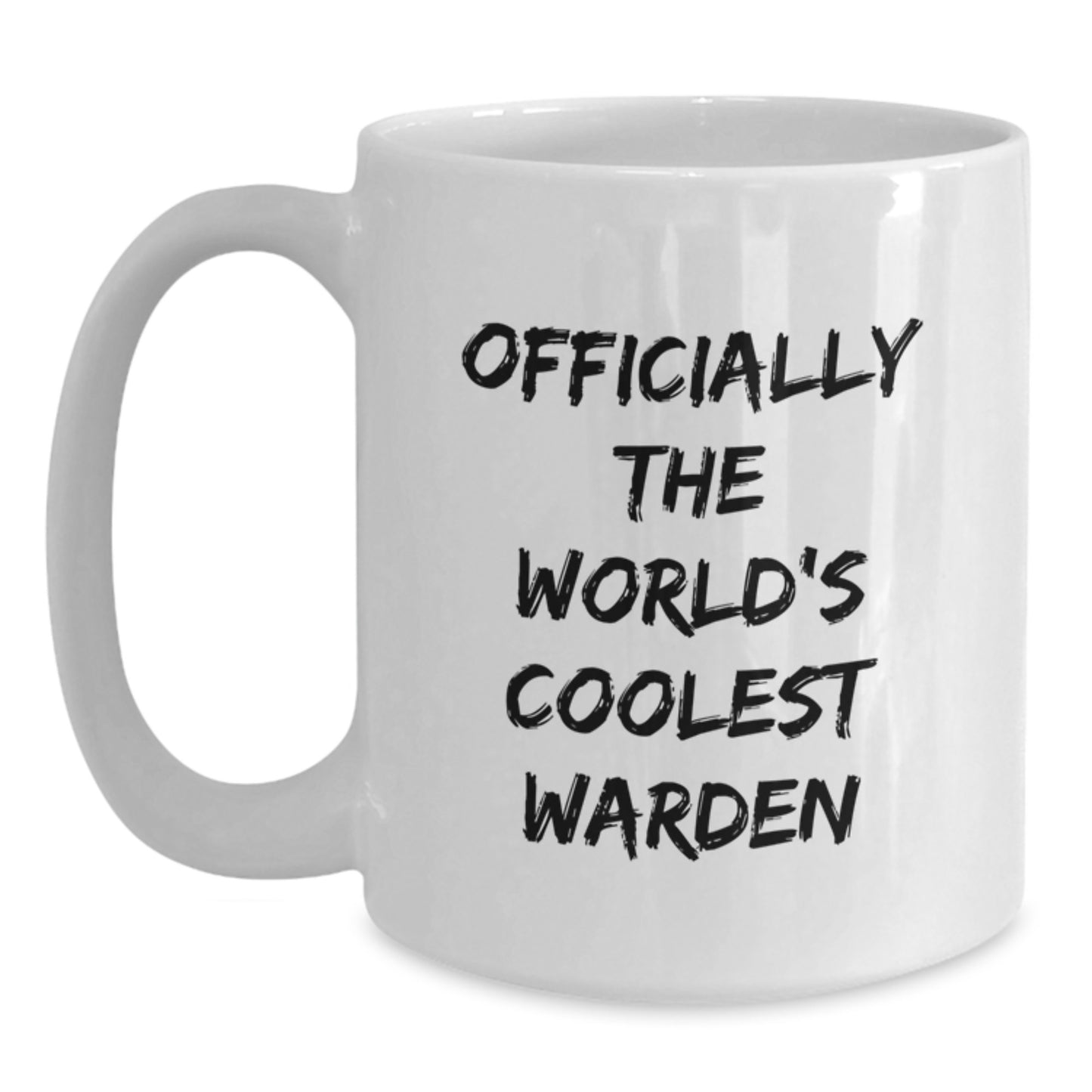 Warden Gifts from Friends for Him, Officially The World's Coolest Warden Quote Funny White Coffee Mug for Birthday Unique Gifts - Main