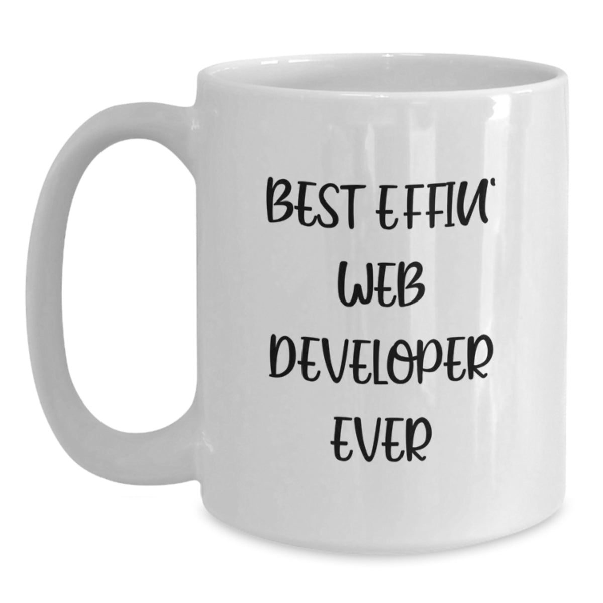 Funny Web Developer Gifts from Family, Best Effin' Web Developer Ever Quote on White Coffee Mug for Him, Unique Mother's Day Unique Gifts - Main