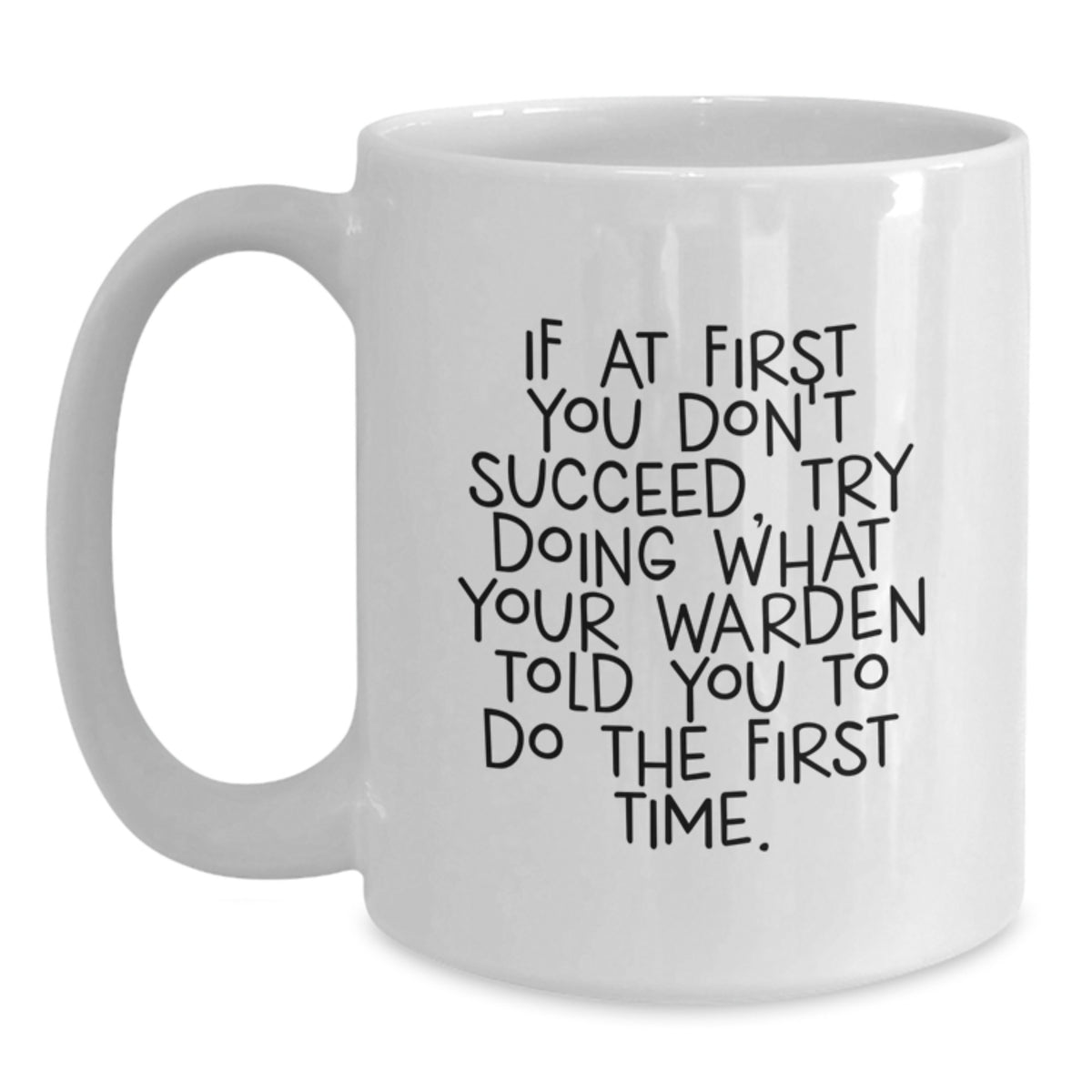 Funny Warden Gifts for Men from Family, White Coffee Mug for Graduation Unique Ideas - Main