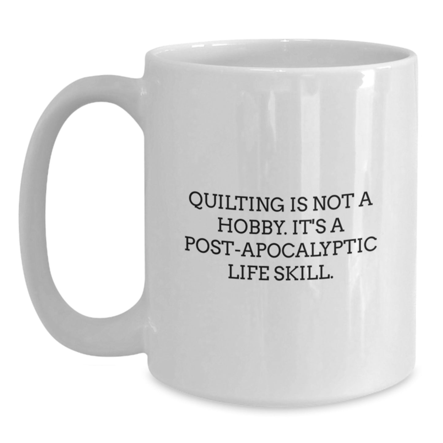 Quilting Keepsake Mug for Him 11oz Ceramic White Birthday Gift - Main