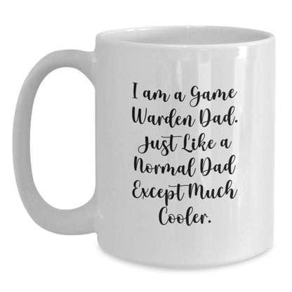Funny Game Warden Dad Gifts from Family for Game Warden Men Graduation Unique Gifts - White Coffee Mug - Main