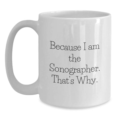 Birthday Gift for Her Sonographer Present White Coffee Mug - Main
