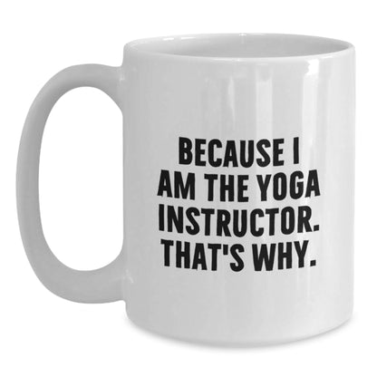 Yoga Instructor Premium Deluxe White Mug Birthday Gift for Coworkers - Main