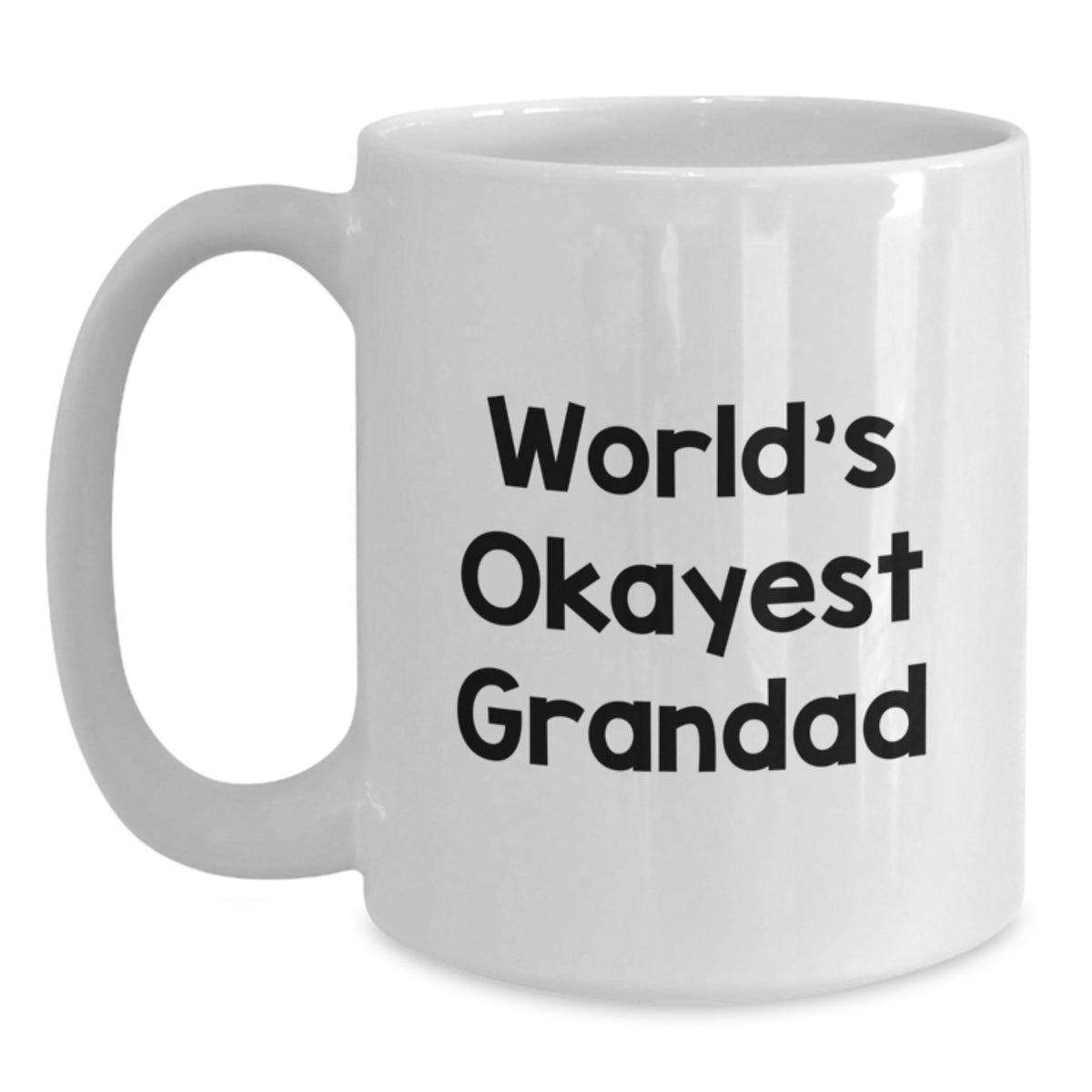 Grandad Gift for Him - World's Okayest Grandad Keepsake White Coffee Mug - Main