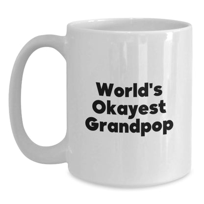 Christmas Gift for Grandpop - World's Okayest Grandpop Humorous Coffee - Main