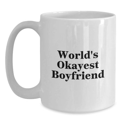 Christmas Gift for Him - A Playful World's Okayest Boyfriend Mug - Main