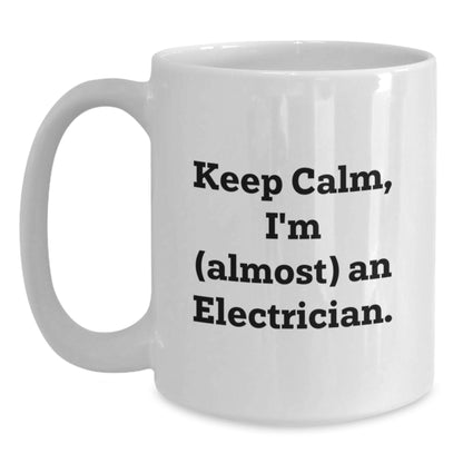 Christmas Gift for Her - Keep Calm Electrician Present - Main