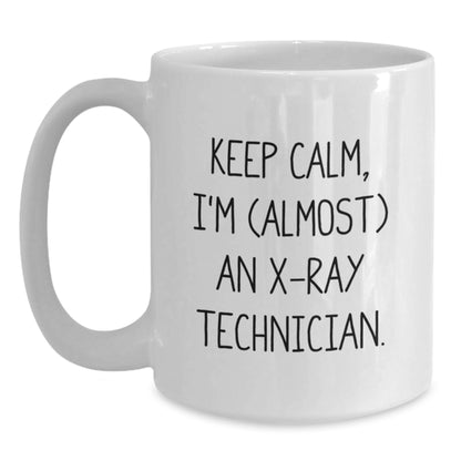 X-Ray Technician Gift for Him Keep Calm Keepsake White Coffee Mug - Main