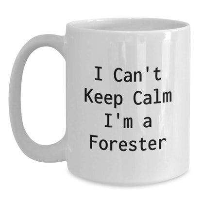 Funny I'm a Forester White Coffee Mug Gifts from Friends for Graduation Unique - Main