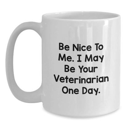 Funny White Coffee Mug Gifts for Veterinarian Friends and Family Birthday Unique Presents from Loved Ones - Main