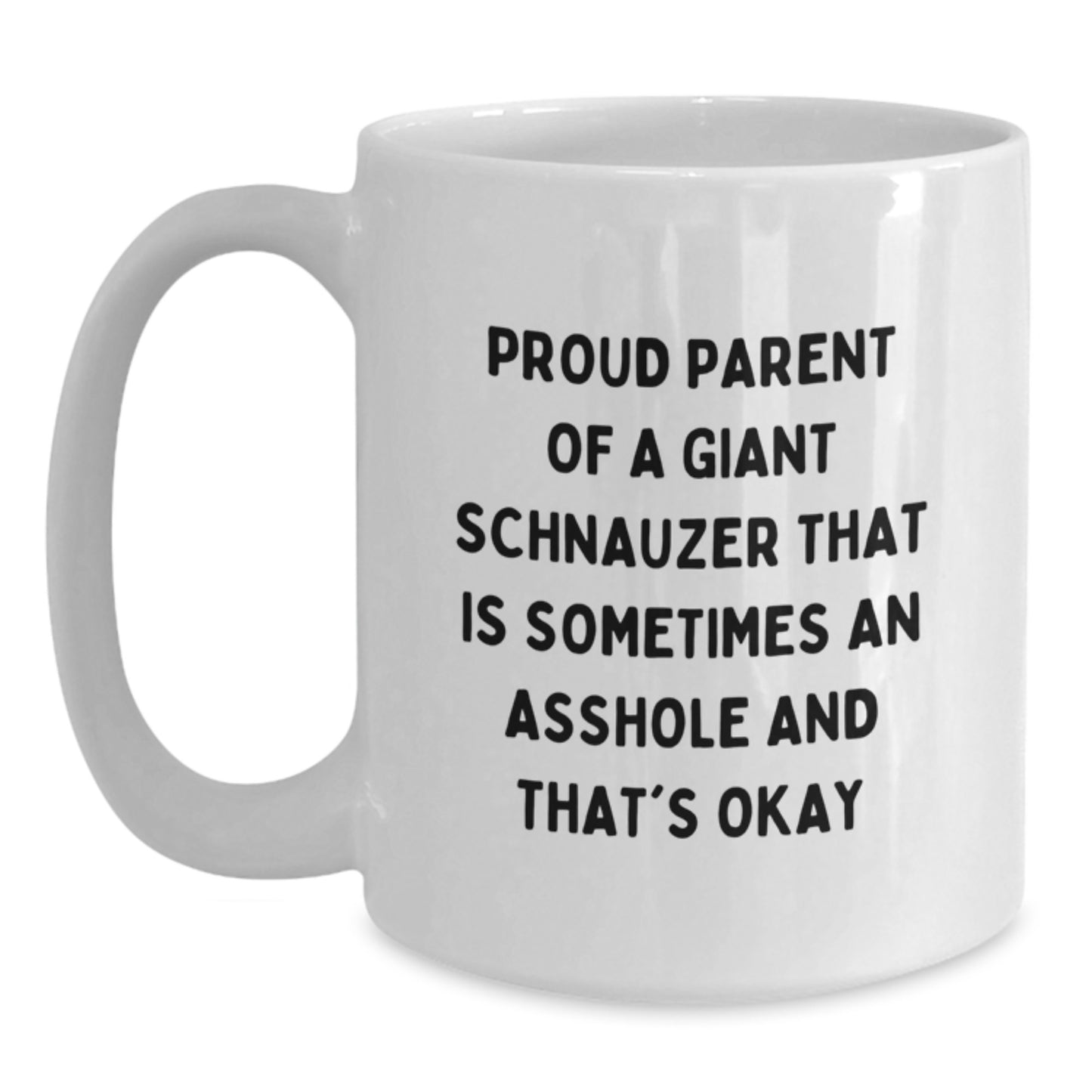 Giant Schnauzer Dog Funny Gifts from Friends for Proud Parents Graduation Unique White Coffee Mug - Main