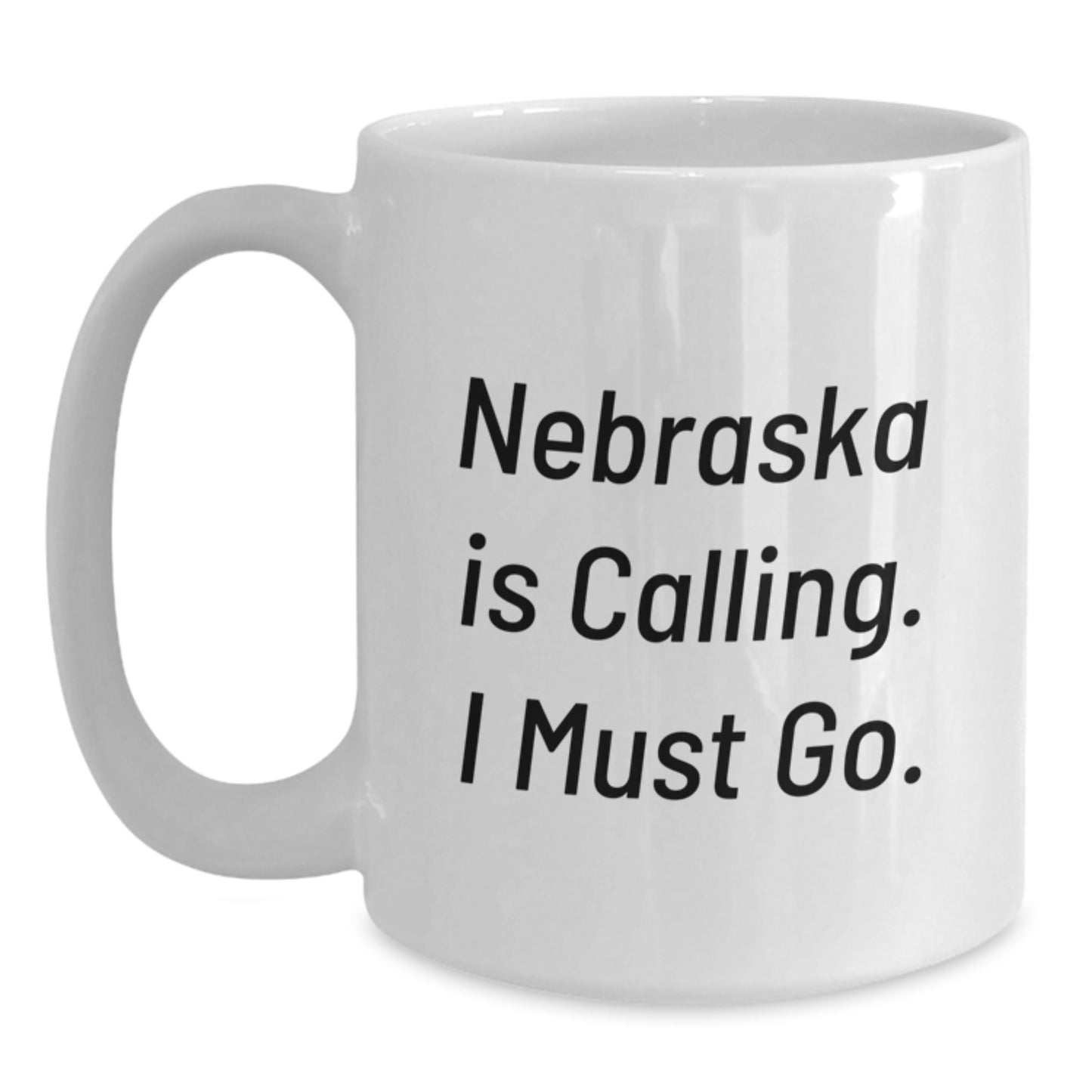 Nebraska Gifts for Him, Funny White Coffee Mug, Graduation Unique Gifts from Family to Men - Main