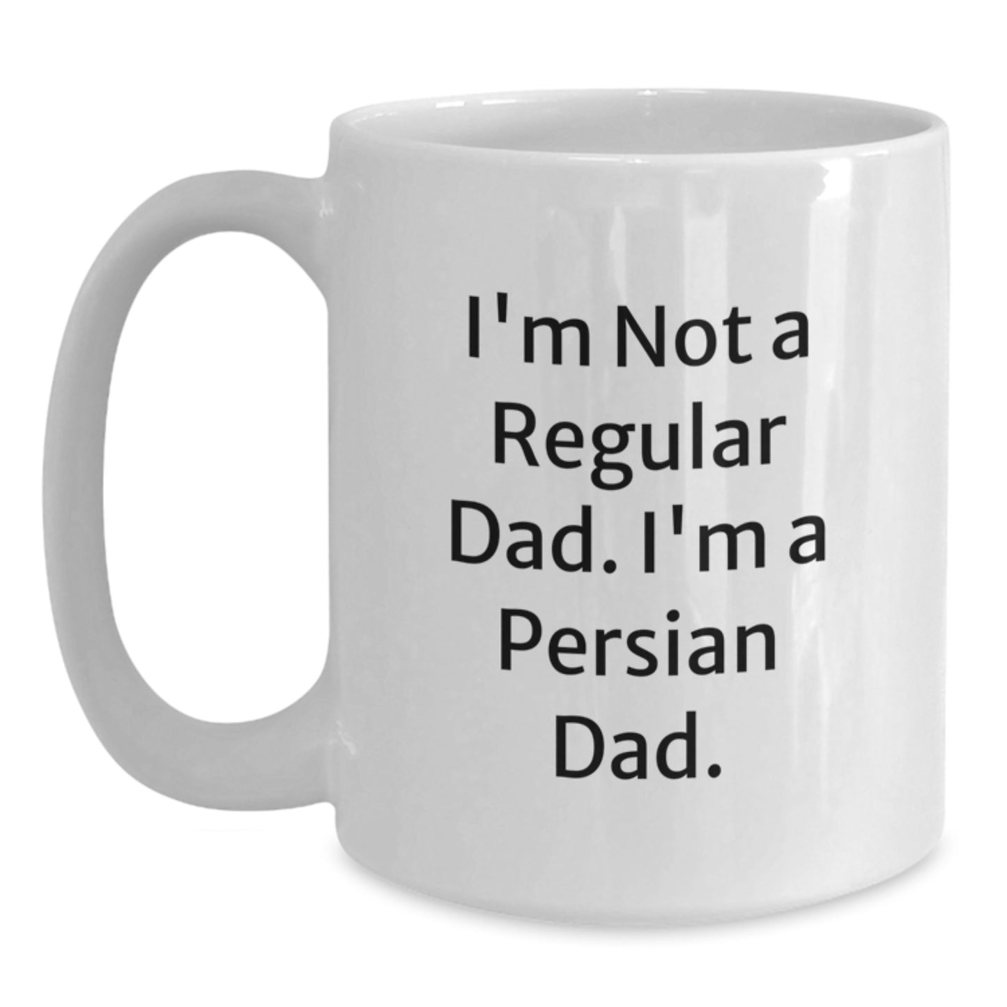 Funny Persian Cat White Coffee Mugs Gifts from Dad for Men Women Friends - Main