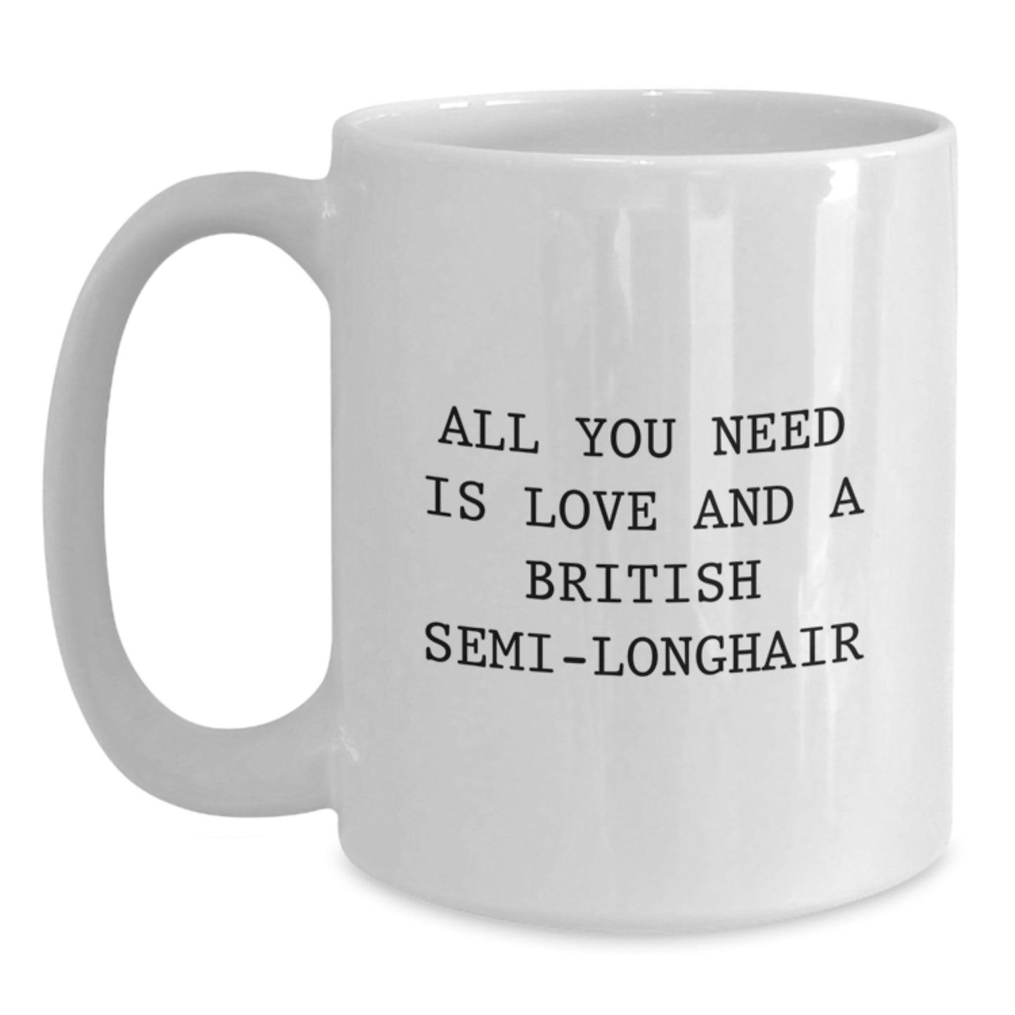 Laugh and Love British Semi-longhair Cat Christmas Unique Gifts for Family, Friends from Men, Women, Coworkers - Main