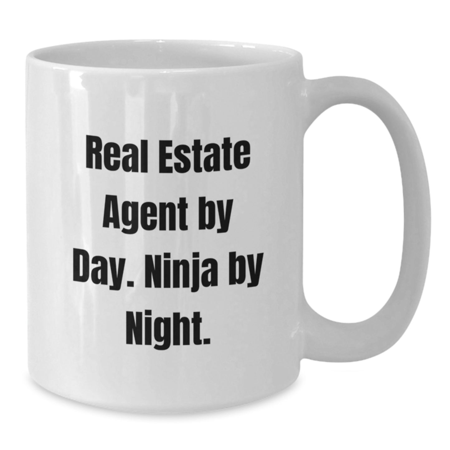 Funny Real Estate Agent Gifts for Real Estate Agents, White Coffee Mug with Real Estate Agent By Day Ninja By Night Quote, Birthday Unique Gifts from Men to Women - Additional