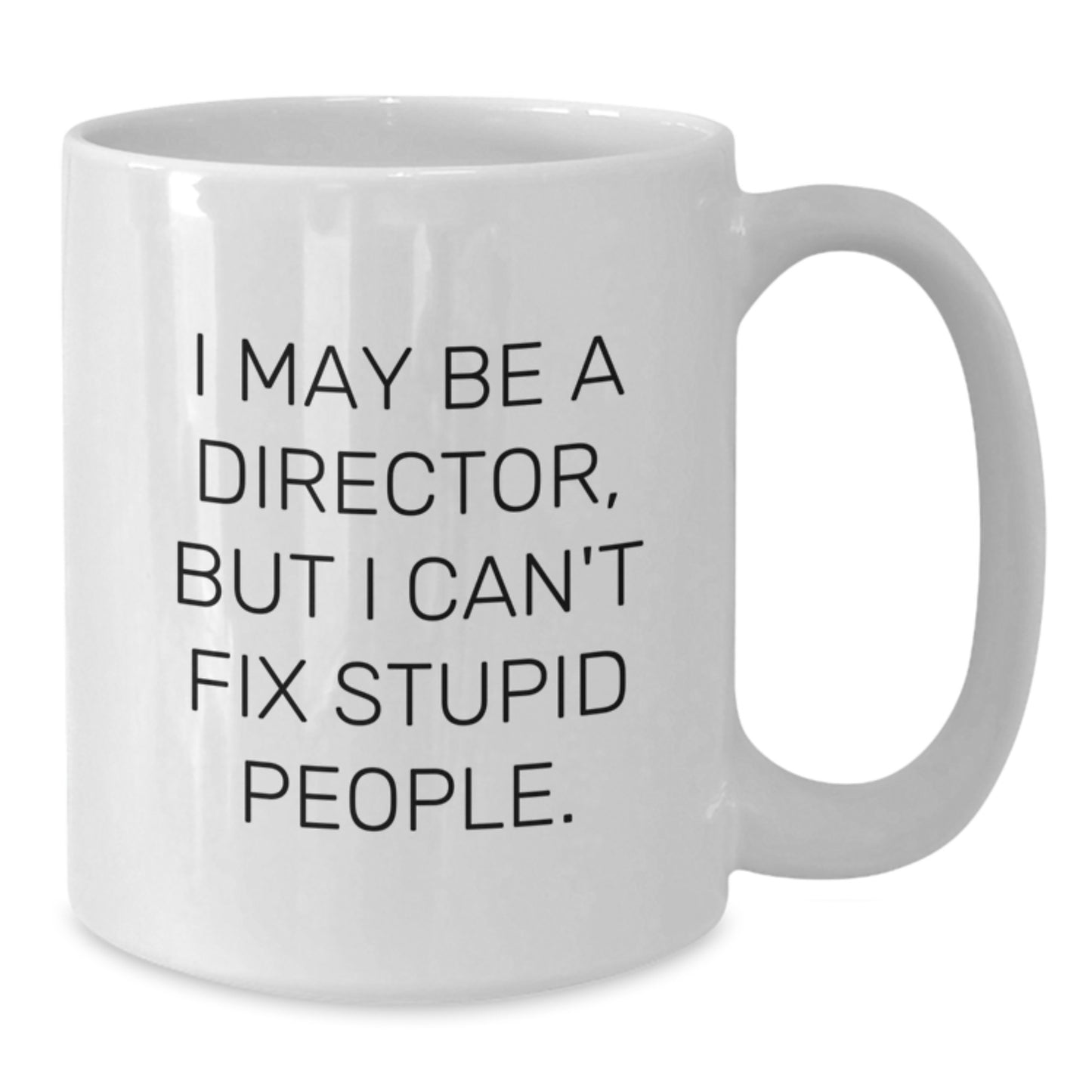 Funny Director Gifts - I May Be A Director, But I Can't Fix Stupid People. White Coffee Mug for Graduation from Friends to Director - Additional