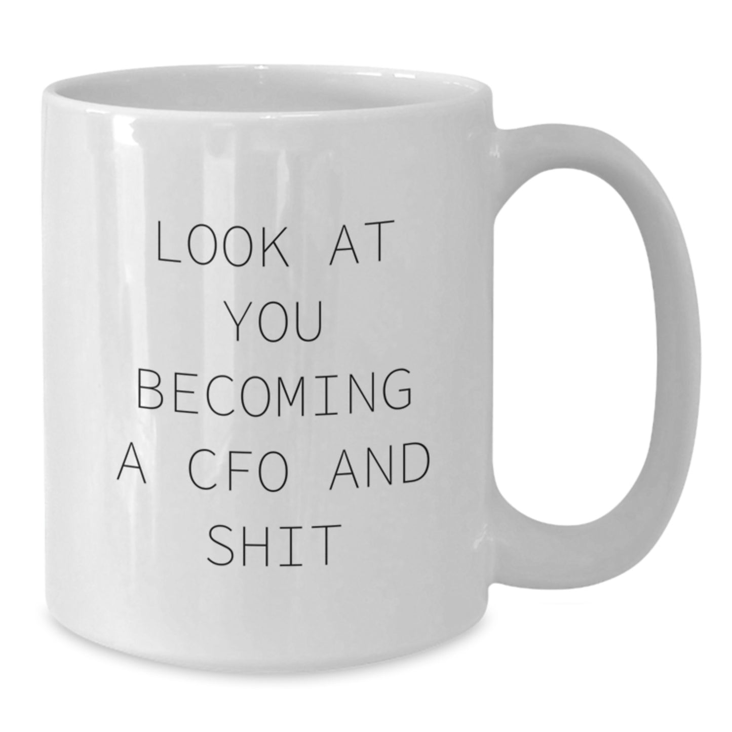 Funny CFO Gifts, Look At You Becoming A CFO And Shit, White Coffee Mug for Graduation, 11oz or 15oz, Ceramic, Gifts from Men to CFO, Unique Gifts for CFO, Funny Quotes for CFO - Additional