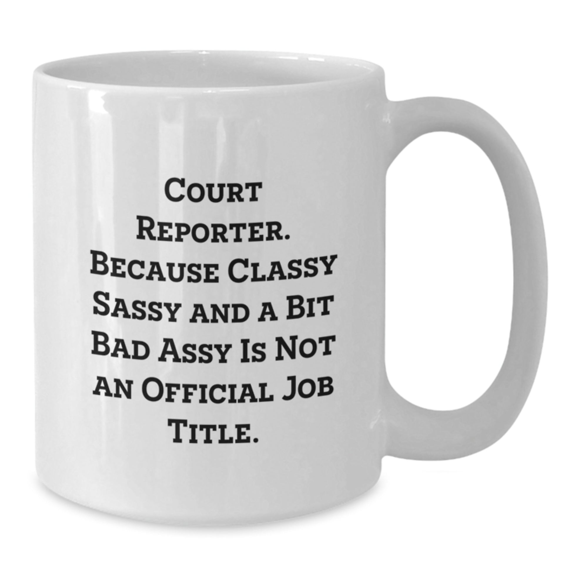 Funny Court Reporter Gifts from Friends, White Coffee Mug for Court Reporter, Sassy Quote - Additional