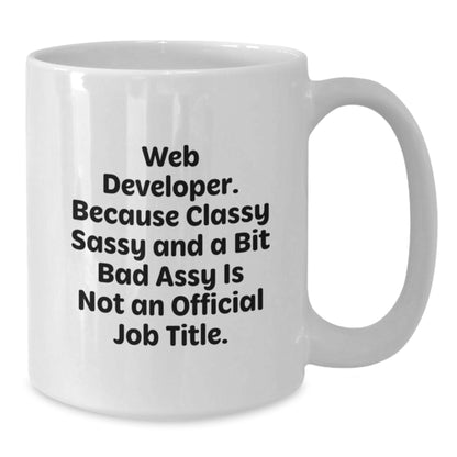 Funny Web Developer Gifts for Christmas, White Coffee Mug from Friends to Web Developer, Web Developer Humor - Additional