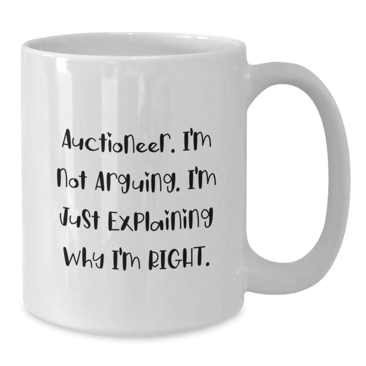 Funny Quotes for Auctioneers, Gifts for Men from Friends, White Coffee Mug, Christmas Unique Gifts - Additional