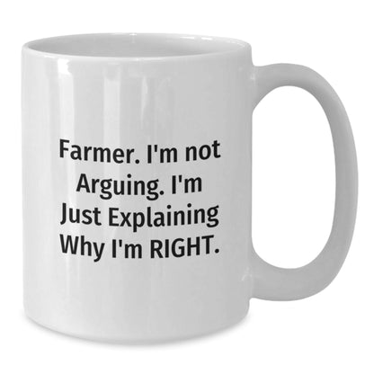 Funny Farmer Gifts from Friends - White Coffee Mug, Farmer Humor, Christmas Unique Presents for Him, Her, Men, Women, Family, Coworkers - Additional