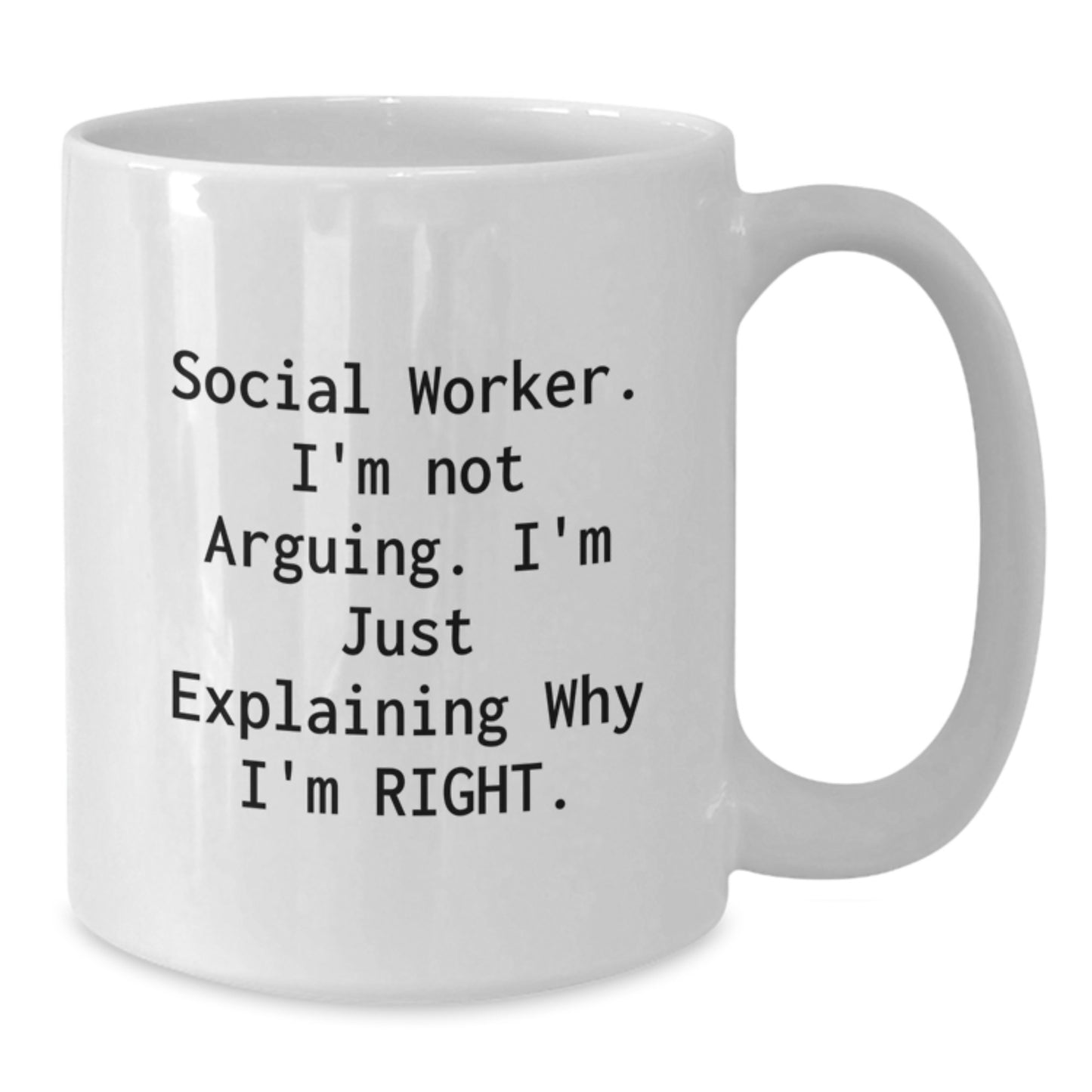 Funny Social Worker Gifts from Friends - Social Worker White Coffee Mug - Christmas Unique - Additional