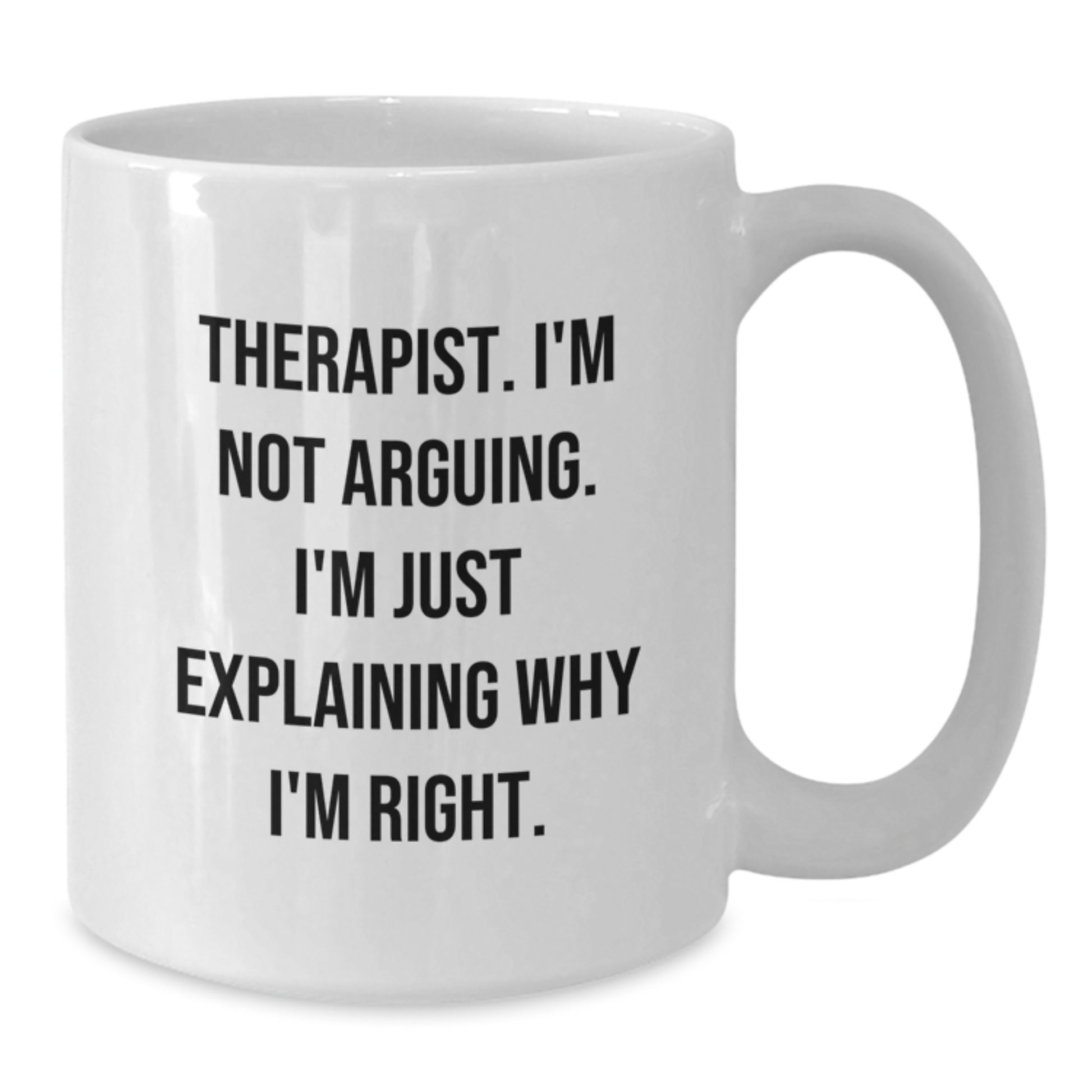 Funny Therapist Gifts from Friends for Christmas Morning White Coffee Mug - Additional