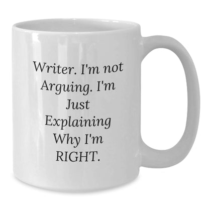 Writer Gifts from Friends and Family, Funny White Coffee Mug, Perfect for Writers, Christmas Unique Presents - Additional