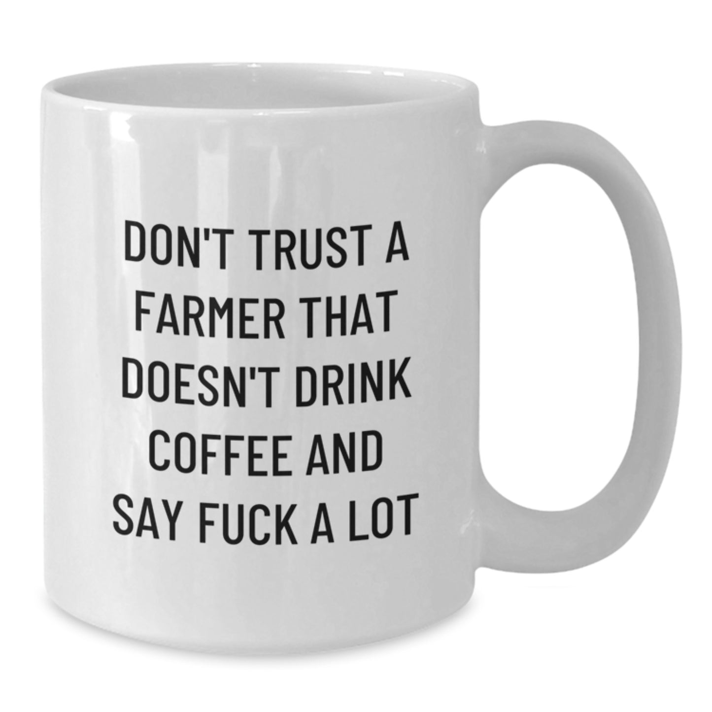 Funny Farmer White Coffee Mug Gifts from Friends for Men Who Say 'F--k' a Lot, White Coffee Mugs for Farmers, Christmas Unique Gifts - Additional