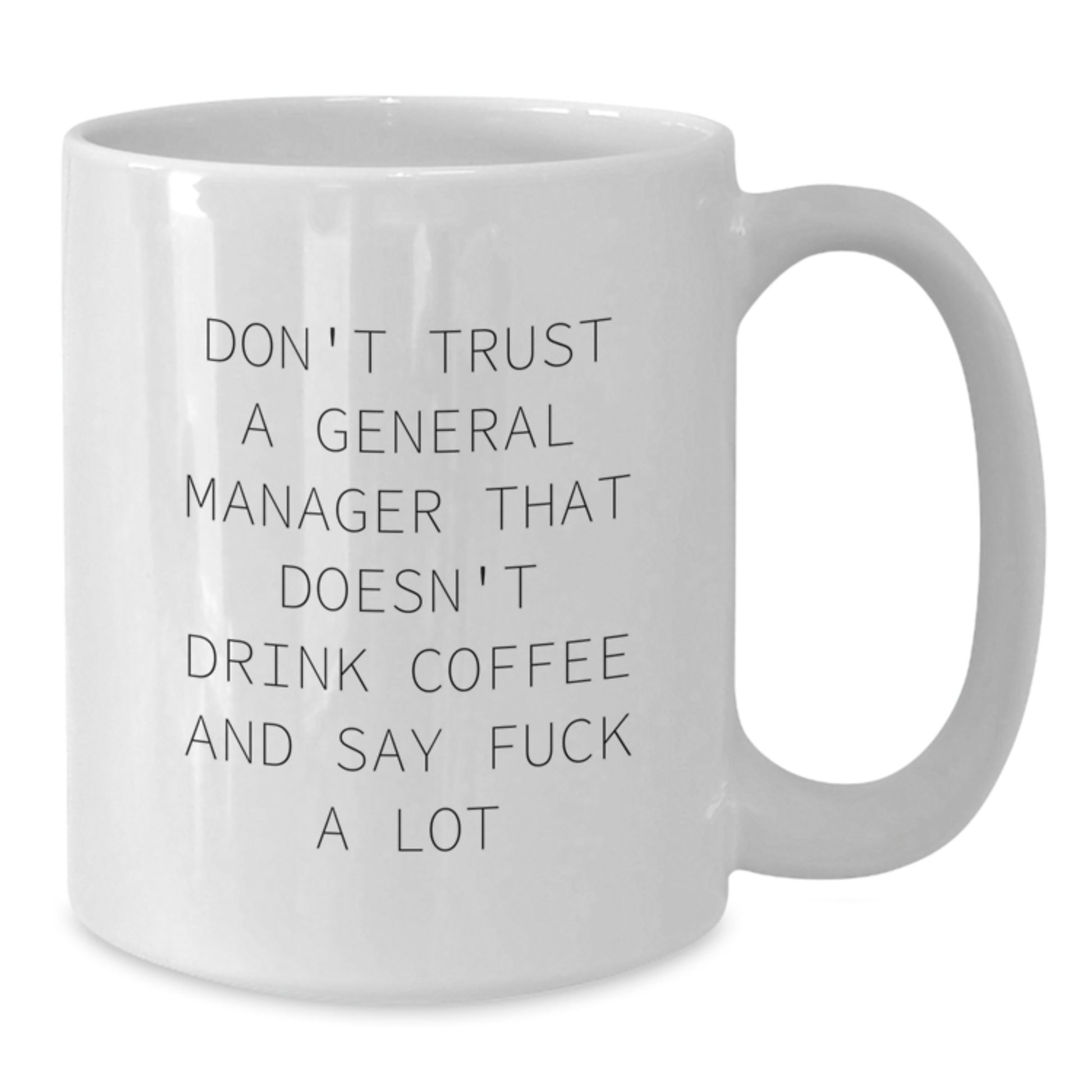 Funny General Manager Gifts for Him, White Coffee Mug - Christmas Unique Gifts from Men to General Manager - Additional