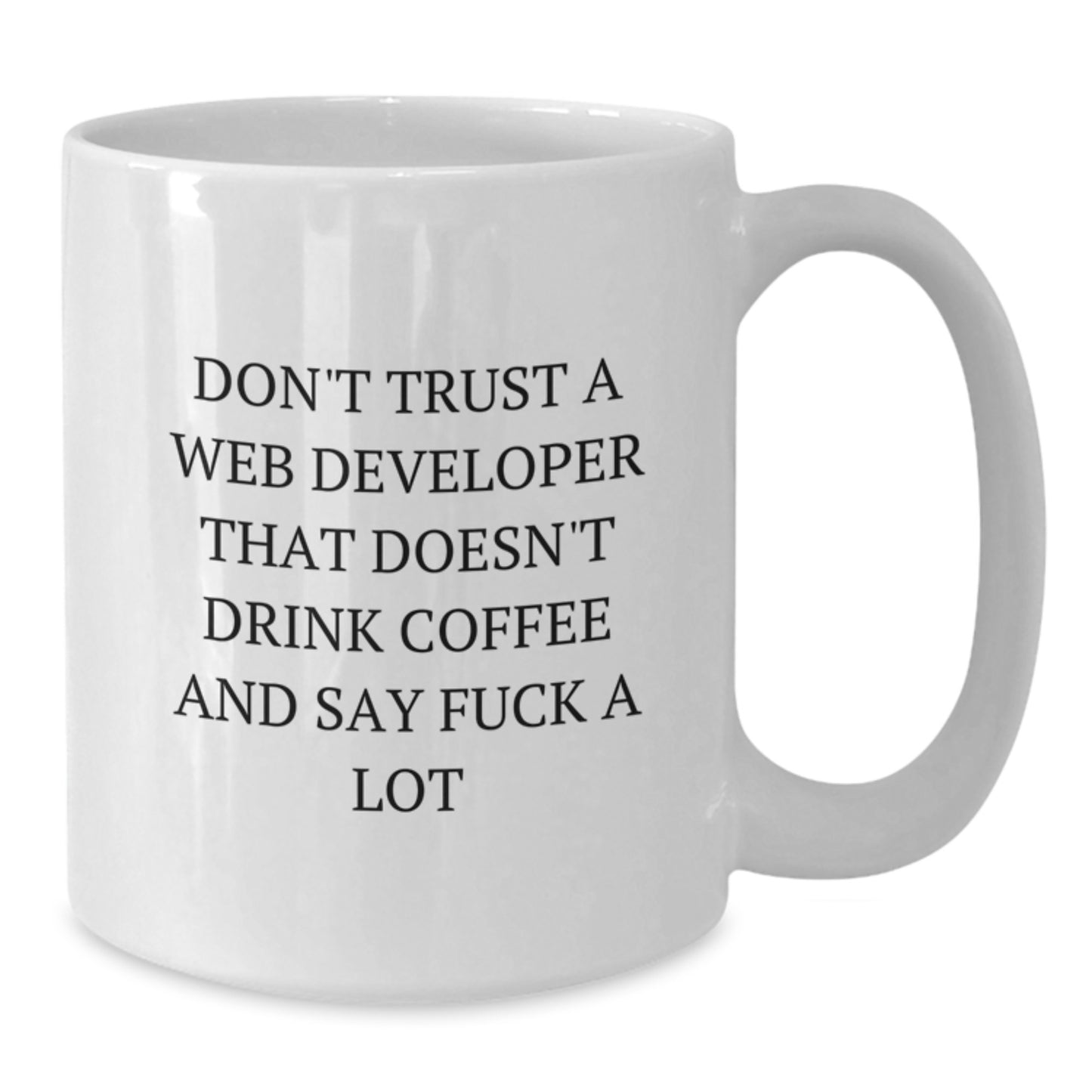 Funny Web Developer Gifts from Friends - Web Developer White Coffee Mug for Birthday Unique Gifts, Funny Quote About Coffee and Swearing for Men Women Coworkers - Additional