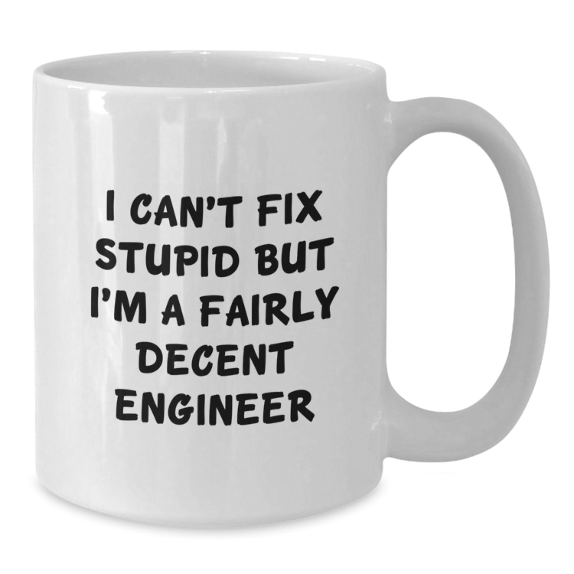 Funny Engineer White Coffee Mug Gift for Him - Christmas Unique Presents from Friends or Family - Additional