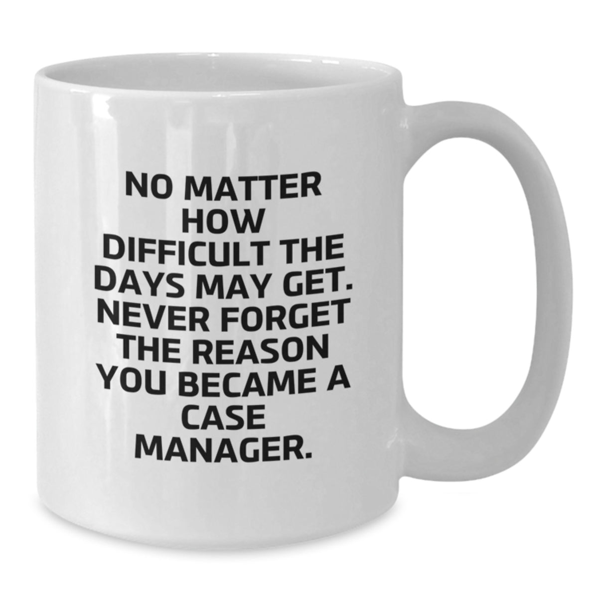 Funny Case Manager Birthday Unique Gifts from Family, White Coffee Mug for Case Manager, Never Forget The Reason You Became A Case Manager - Additional