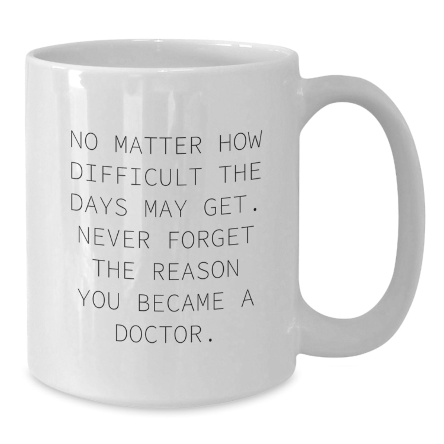 Inspirational Doctor Gifts from Friends for Birthday White Coffee Mugs, Never Forget the Reason You Became a Doctor, Funny Quote - Additional