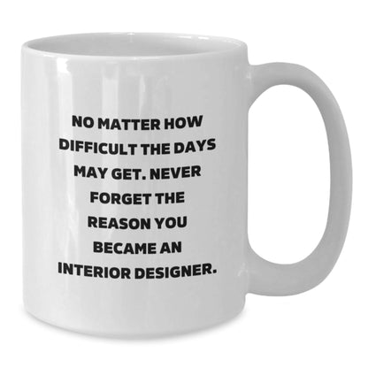 Unique Gifts for Interior Designer Dad, Funny White Coffee Mug, Father's Day Unique Gifts from Family, Interior Designer Mug - Additional