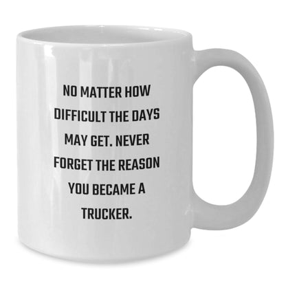 Funny Trucker Coffee Mug Gifts from Friends for Trucker Birthday Unique - Additional