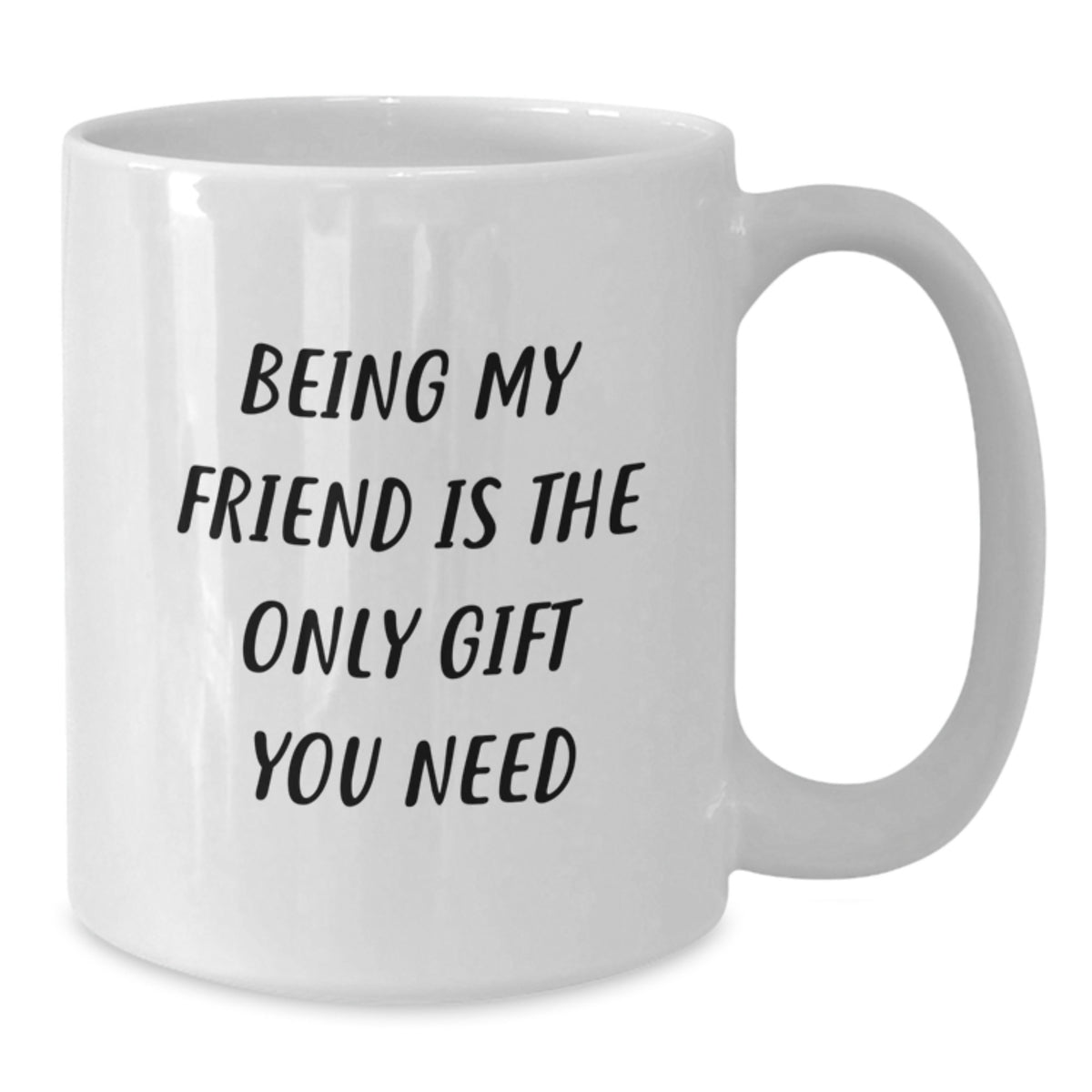 Gifts from Friends, Unique White Coffee Mug, Being My Friend Is The Only Gift You Need, Funny Quote, Birthday Unique Gifts - Additional