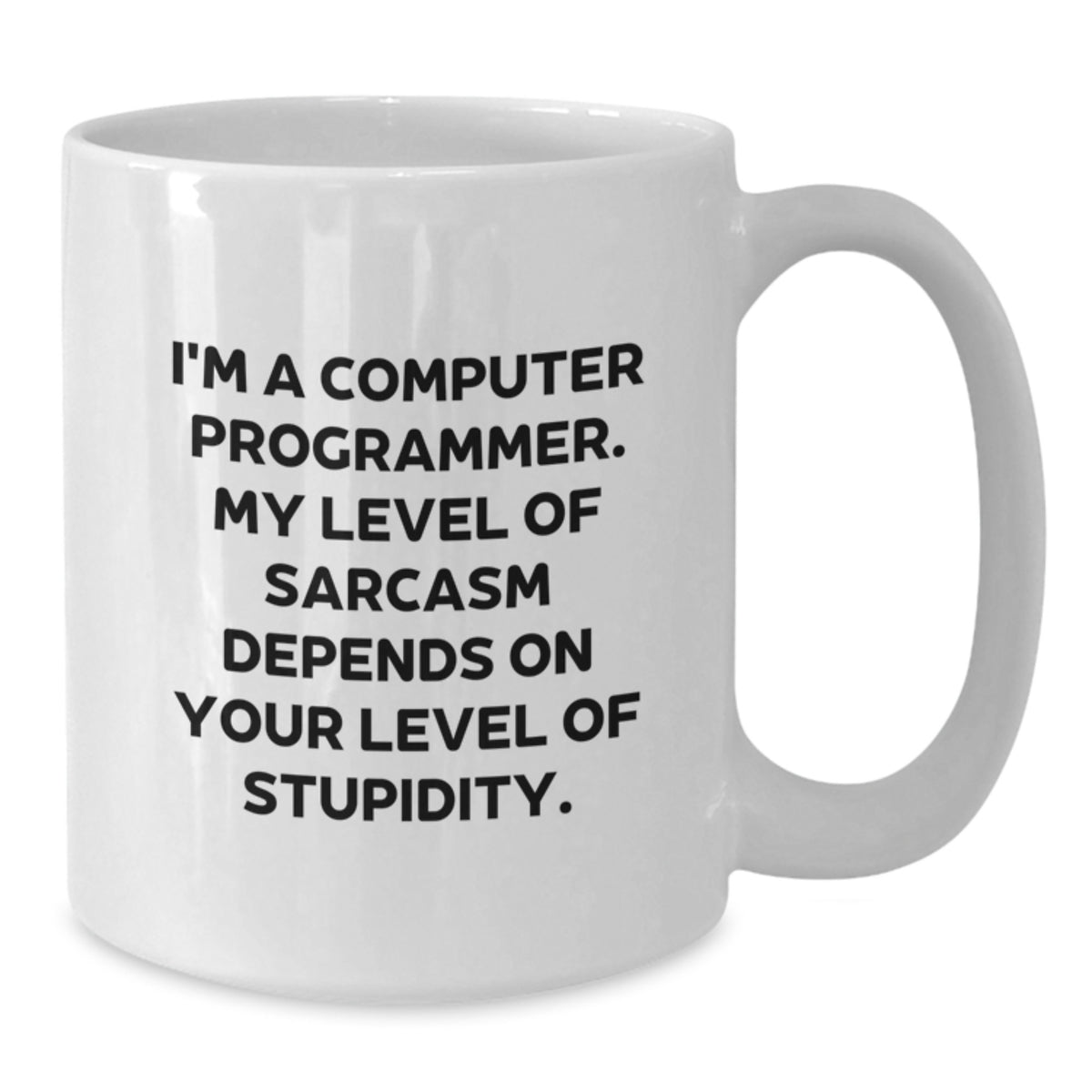 Funny Computer Programmer Gifts from Friends for Computer Programmer, White Coffee Mug, Sarcasm Level Gift, Birthday Unique Gift - Additional