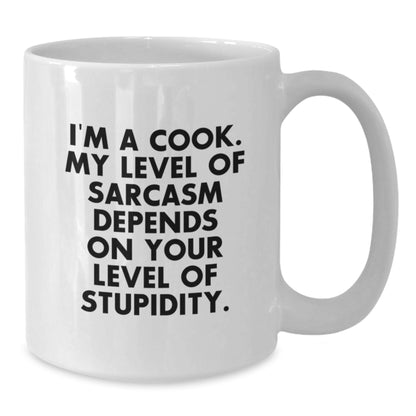 Funny Cook Gifts from Mom for the Sassy Woman in Her Life, White Coffee Mug, 11oz/15oz Capacity, Ceramic, Microwave and Dishwasher Safe - Additional